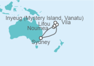 Itinerario del Crucero Nueva Caledonia, Vanuatu - Carnival Cruise Line