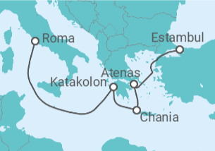 Itinerario del Crucero Estambul e Islas Griegas - Cunard