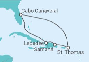 Itinerario del Crucero Caribe Oriental - Royal Caribbean
