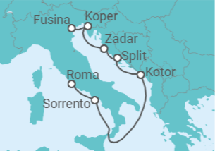 Itinerario del Crucero Acantilados de Sorrento - Silversea