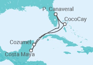 Itinerario del Crucero Honduras, México - Royal Caribbean