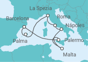 Itinerario del Crucero España, Italia, Malta - Celebrity Cruises