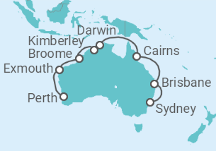 Itinerario del Crucero Explorador del Norte - Princess Cruises