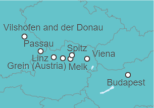 Itinerario del Crucero Magna a orillas del Danubio - AmaWaterways