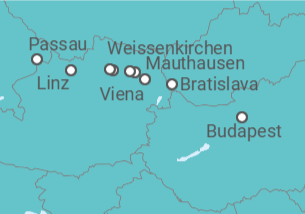 Itinerario del Crucero Leyendas del Danubio - Riverside