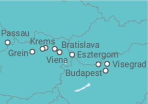 Itinerario del Crucero Desde Passau (Alemania) a Viena (Austria) - Riverside