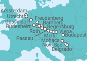 Itinerario del Crucero Desde Ámsterdam (Holanda) a Belgrado (Serbia) - Riverside