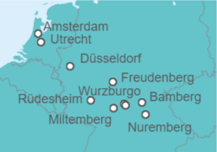 Itinerario del Crucero Desde Ámsterdam (Holanda) a Nuremberg (Alemania) - Riverside