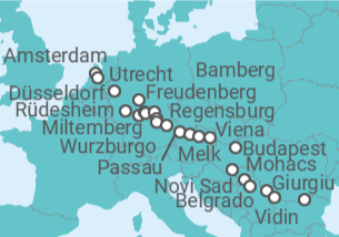 Itinerario del Crucero Desde Ámsterdam (Holanda) a Giurgiu (Rumanía) - Riverside