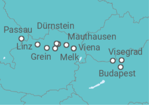 Itinerario del Crucero Tesoros del Danubio - Riverside
