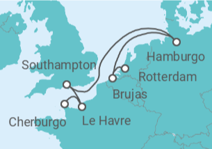Itinerario del Crucero Reino Unido, Alemania, Bélgica - MSC Cruceros
