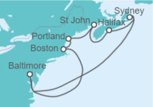 Itinerario del Crucero Estados Unidos (EE.UU.), Canadá - Royal Caribbean