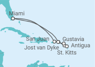 Itinerario del Crucero Escapada caribeña de mares turquesa - Silversea