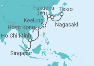 Itinerario del Crucero De Singapur a Tokio - Royal Caribbean