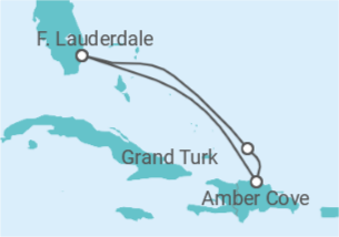 Itinerario del Crucero Escapada Caribeña con Gran Turk - Princess Cruises