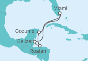 Itinerario del Crucero Belice, Honduras, México - Princess Cruises