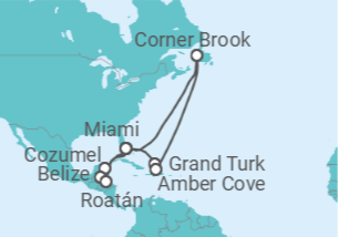 Itinerario del Crucero Aventura en el Caribe oriental y occidental - Princess Cruises
