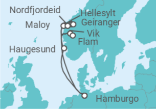 Itinerario del Crucero Tesoros de la naturaleza - Costa Cruceros