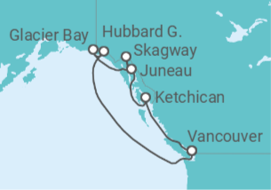 Itinerario del Crucero Alaska - Pasaje Interior - Princess Cruises