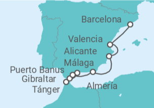 Itinerario del Crucero La Riviera española al descubierto - Seadream Yacht Club