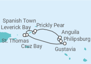Itinerario del Crucero Explorador de las islas británicas y francesas - Seadream Yacht Club