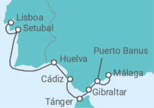 Itinerario del Crucero Explorador del Mediterráneo occidental - Seadream Yacht Club