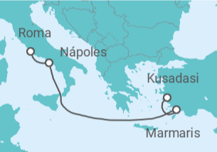 Itinerario del Crucero Turquía, Italia - MSC Cruceros