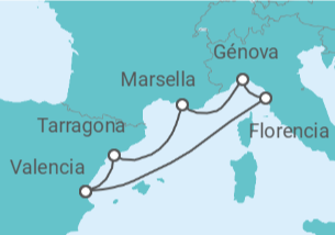 Itinerario del Crucero España, Francia, Italia - MSC Cruceros