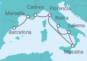 Itinerario del Crucero Niza, Florencia y Costa Amalfitana - NCL Norwegian Cruise Line