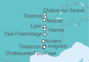 Itinerario del Crucero De expedición por el sur de Francia - Riverside