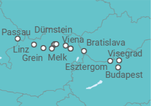 Itinerario del Crucero Leyendas del Danubio con Budapest y Viena - Riverside