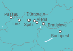 Itinerario del Crucero Leyendas del Danubio - Riverside