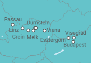 Itinerario del Crucero Tesoros del Danubio de Austria - Riverside