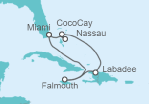 Itinerario del Crucero Bahamas, Jamaica - Royal Caribbean
