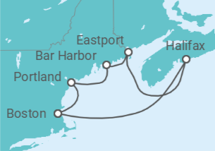 Itinerario del Crucero Estados Unidos (EE.UU.), Canadá - NCL Norwegian Cruise Line