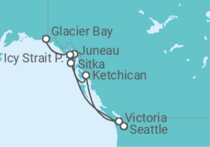 Itinerario del Crucero Alaska - NCL Norwegian Cruise Line