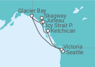 Itinerario del Crucero Alaska - NCL Norwegian Cruise Line