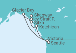 Itinerario del Crucero Alaska - NCL Norwegian Cruise Line