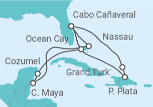 Itinerario del Crucero México, Bahamas, República Dominicana - MSC Cruceros