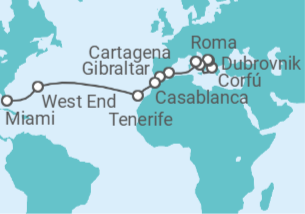 Itinerario del Crucero Gran Aventura en el Mediterráneo, Canarias y Marruecos - Princess Cruises