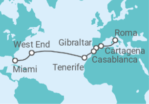 Itinerario del Crucero Islas Canarias y Paso Marroquí - Princess Cruises
