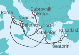 Itinerario del Crucero Mediterráneo, Egeo y Adriático - Princess Cruises