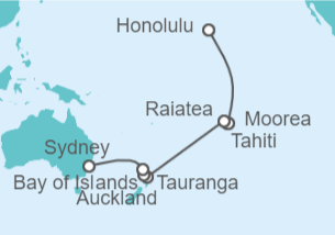 Itinerario del Crucero Desde Honolulu a Sydney - Celebrity Cruises