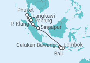 Itinerario del Crucero Tailandia, Malasia, Indonesia - Celebrity Cruises