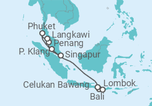Itinerario del Crucero Indonesia, Malasia, Tailandia - Celebrity Cruises