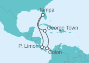 Itinerario del Crucero Costa Rica, Panamá, Islas Caimán - Carnival Cruise Line