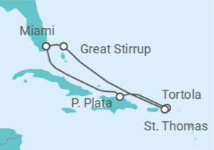 Itinerario del Crucero Islas Vírgenes - Reino Unido, Islas Vírgenes - EEUU - NCL Norwegian Cruise Line