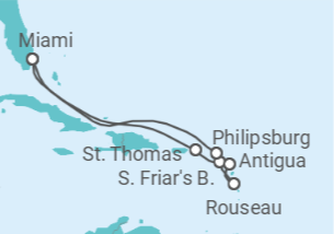 Itinerario del Crucero Caribe Oriental con St. Kitts - Princess Cruises