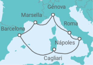 Itinerario del Crucero Italia, Francia 2027 - Costa Cruceros