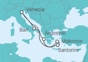 Itinerario del Crucero Grecia, Italia - Costa Cruceros